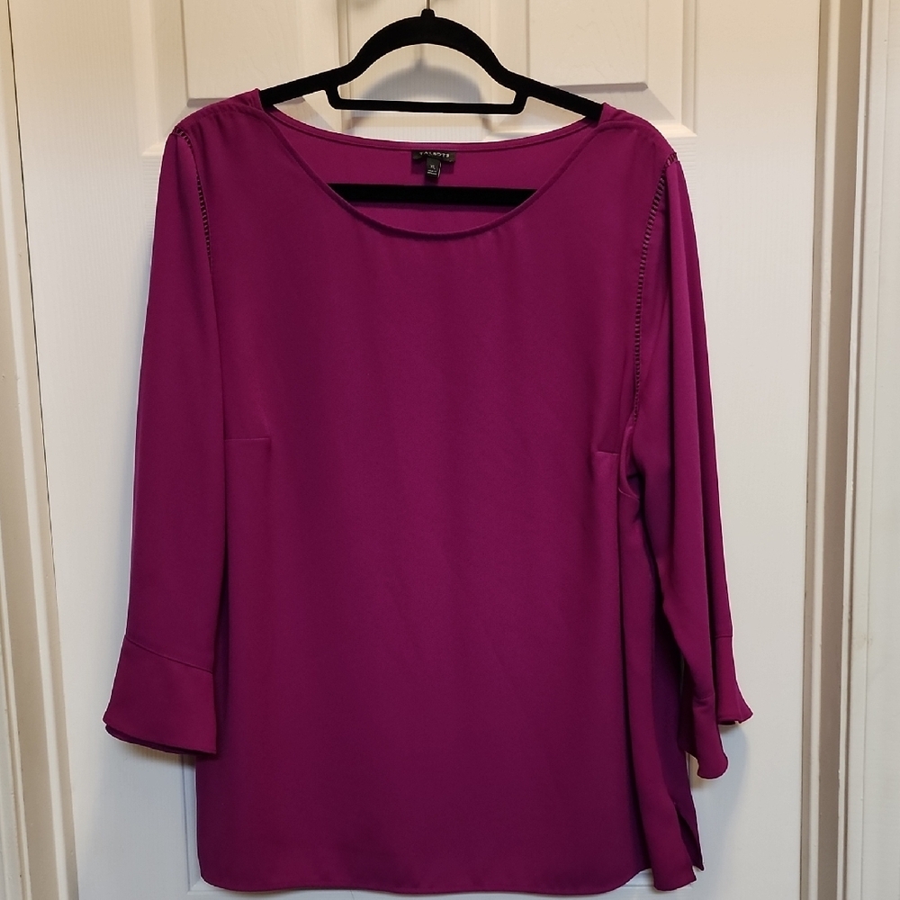 Talbots Fuchsia Blouse Sz XL